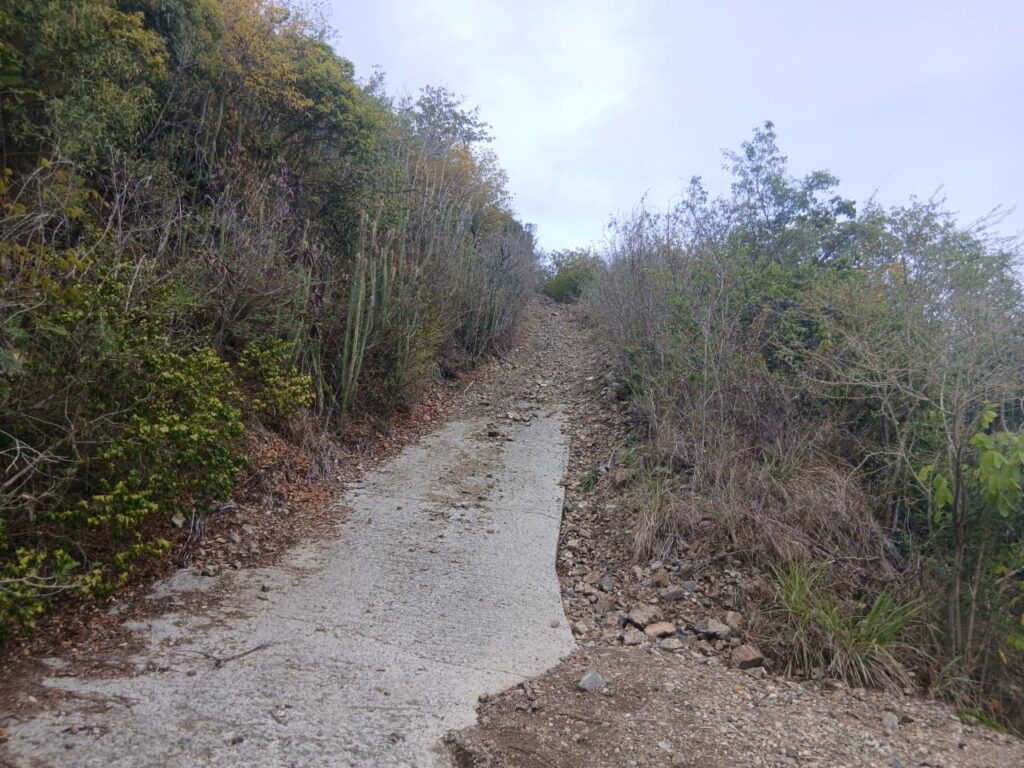 Fort Willem hiking trail in the Caribbean